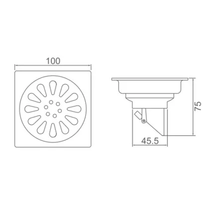 Stainless steel floor drain