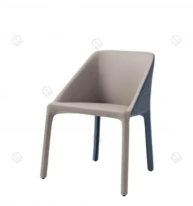 Blue faux leather Manta chairs