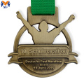 Bronze champion medal reward with ribbon