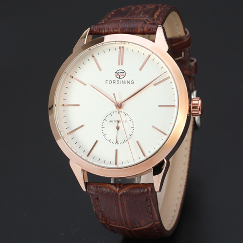 Waterproof Men Watch Leather Band Alloy Case