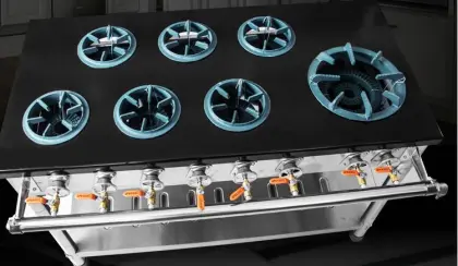 7 burners auto ignition commercial gas stove