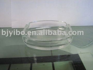 Transparent glass ashtray