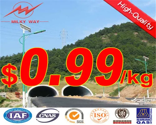 Double arm steel street lighting poles