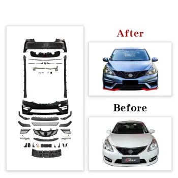 High Quality Body Kits for Nissan 11-15 TIIDA - Front Rear Bumper Side Skirts Exhaust Pipe