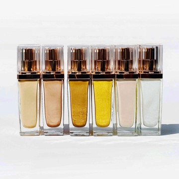 Custom Wholesale 6 Color Waterproof Vegan Liquid Highlighter in Custom Wholesale Highlighter Bottle Makeup Face