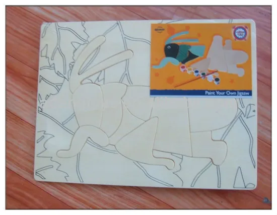 Preschool Toy Wooden Puzzle & DIY Puzzle Paint Set WP2-1/5