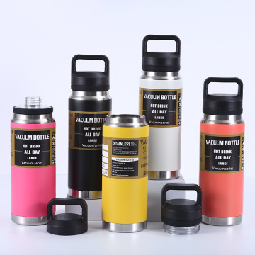 2023 hot sale insulated sport thermos bott2023 Custom pattern gym stainless steel vacuum insulated thermos water bottle with han