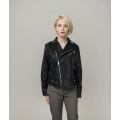 Ladies new fashionable casual leather jacket