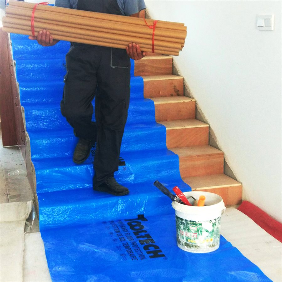 Szerszámút kék lélegző ideiglenes padlóvédő szőnyeg filc