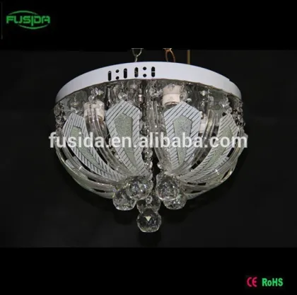 Decorative glass led ceiling lighting, crystal ceiling light