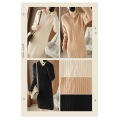 Hooded simple solid color knit dress for women