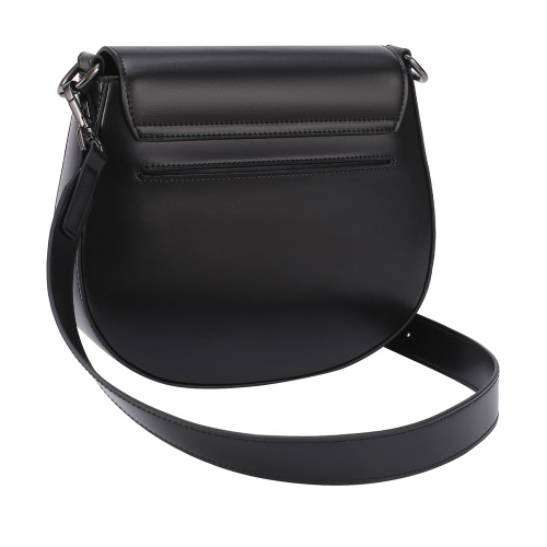 Trendy Leather Crossbody Saddle Bag