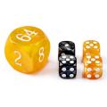 5pcs Set 30MM Backgammon Pearl Dice set - 30MM (1 3/16") Large Backgammon Doubling Cube Plus 4pcs 16MM Dice, Marbleized Colors