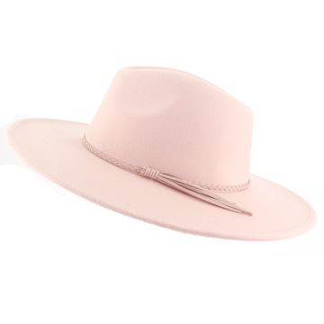 Custom Wide Brim Felt Fedora Hats - Water Drop Shape for Men and Women
