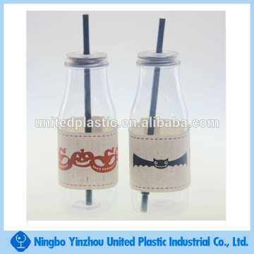 500ml plastic water drinking bottle with cover