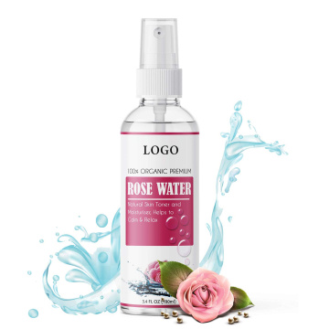 Personalização de fábrica rótulo privada água floral hidrosol de rosas orgânicas para corporar beleza de pele de face