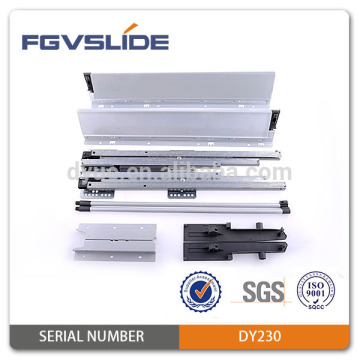 186mm height coating push open tandem box drawer slides