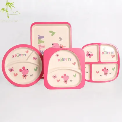Bamboo Fiber Baby Divided Plate