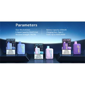 Lost Mary OS5000 Disposables Vape 2% Rechargeble