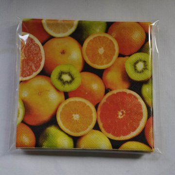 Orange Lemon Design Printed Tissue
