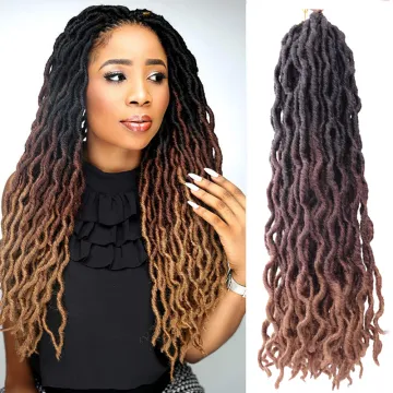 wholesale Goddess Locs Ombre Gypsy locs Crochet Hair Curly Faux Locs African Dreadlocs Hair Extensions  synthetic hair Bulk