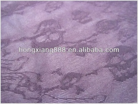 Jacquard purple 4040 nylon elastic mesh for lady's dress