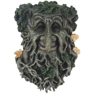 Décor de sculpture du visage d&#39;arbre extérieur