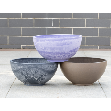 Maceta redonda en forma de cuenco