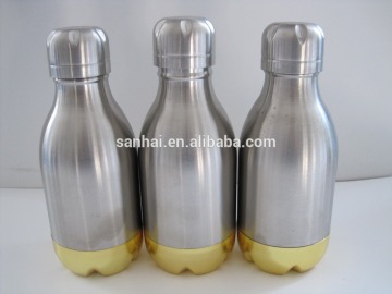 2016 hot sale copper - plating doule wall Insulated cola shape water bottle