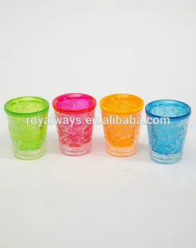 shot glass, shot cup, ice shot glass with freezer gel inside