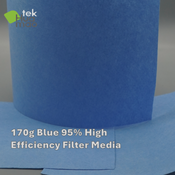 Tissu filtrant bleu 170g, 95%, haute efficacité
