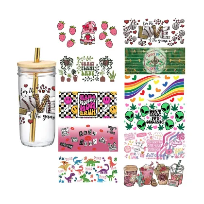 UVDTF Waterproof Vinyl Cup Decals for Libbey Cups - Custom 16oz to 40oz Wraps & Stickers