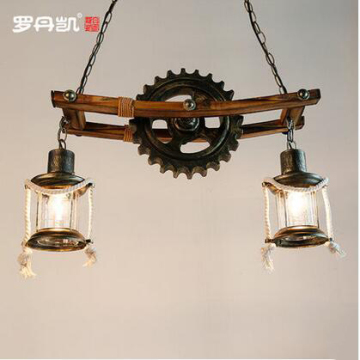 Metal modern pendant lamps lamp with double shade
