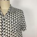 Casual Loose Fit black white triangle pattern Shirt