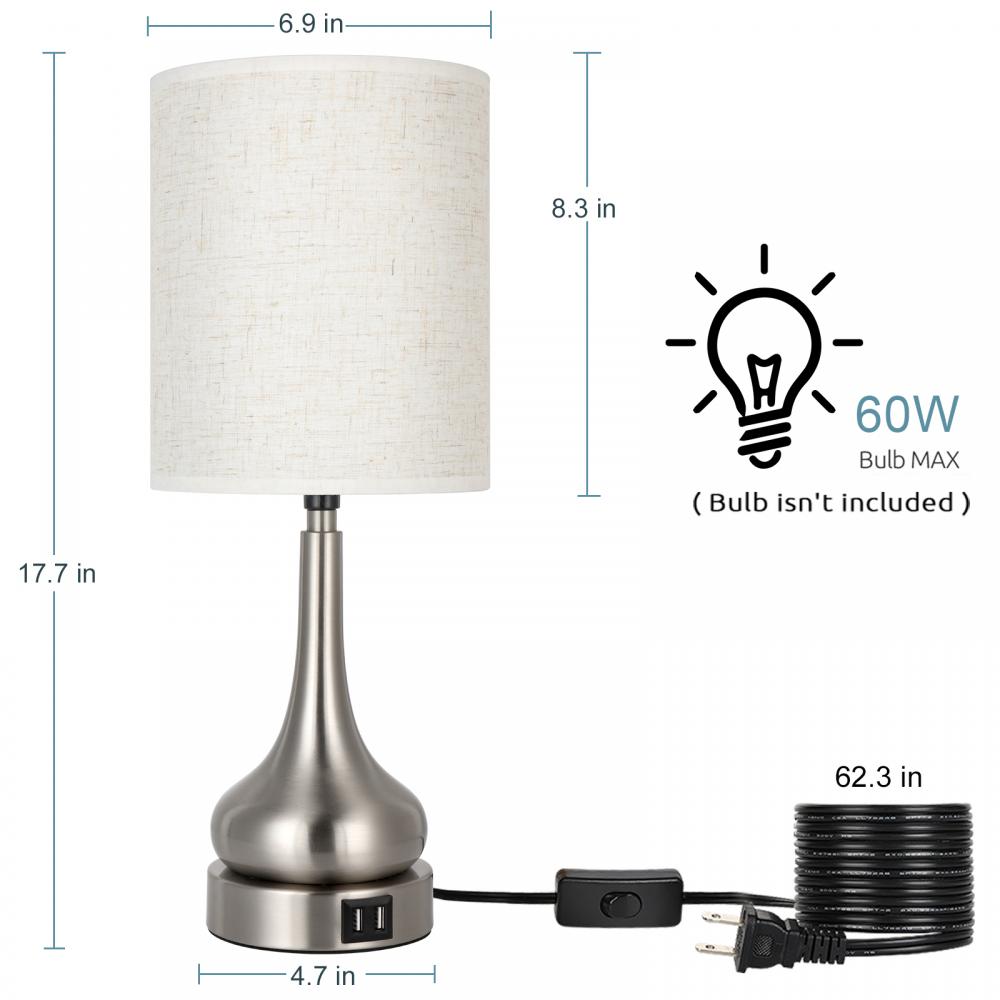 Metal Base Table Lamp