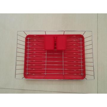 Chrome drainer with plastic tray