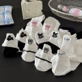 Calcetines de botes bordados con gatos y perros