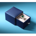 Custom Blue Luxury Leather Jewelry Packaging Box