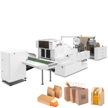 Semi Automatic Square Bottom Food Packing Kraft Paper Shopping Paper Bag Producing Sheet Feeding Paper Bag Making Machine