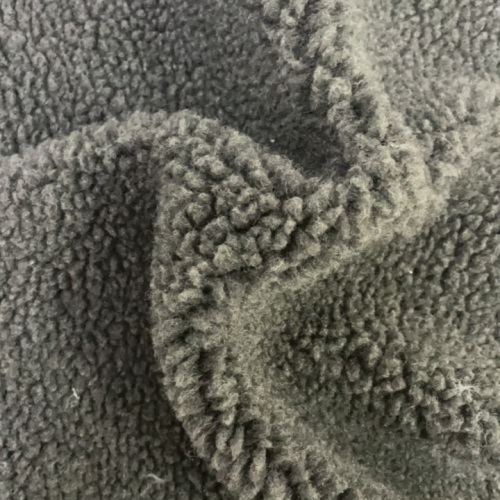 100% polyester sherpa fleece i melange färgtyg
