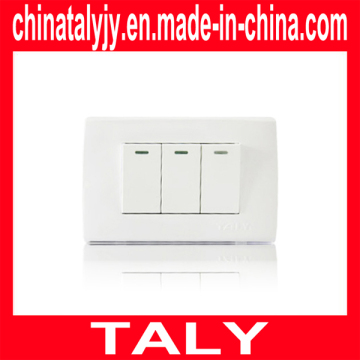 3 Gang Wall Switch/3p Electrical Switch/Europe Wall Switch