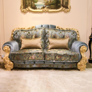 French Royal Style Solid Wood Luxury Classical Sofa Set for Living Room