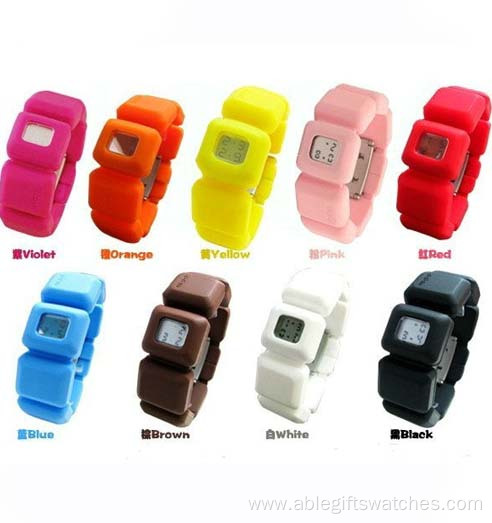 lovely pattern printing silicone band watches