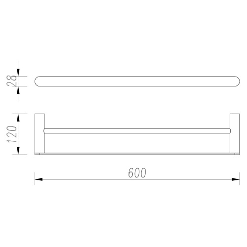 Brass Bathroom Accessories Wall Mounted Brass Double Towel Bar For Bathroom Supplier