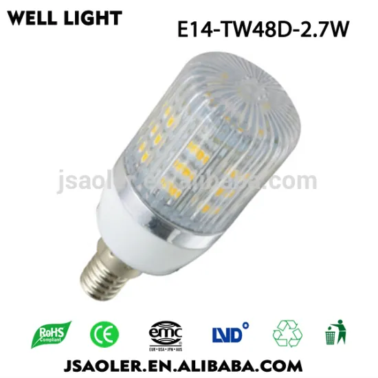 e14 48leds 3528smd 2.7w home decor led spot light fluorescent bulb