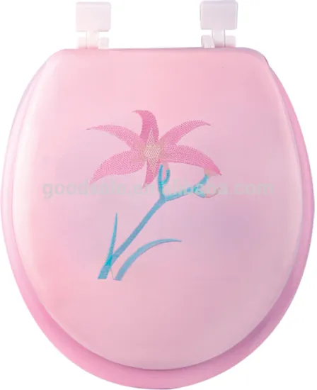2014 new design adult embroidery pvc soft toilet seat T-065