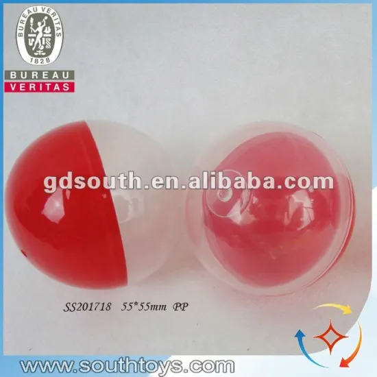5.5*5.5cm round empty plastic capsule for toys