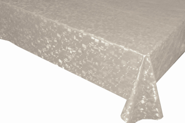Solid Embossed Fabric Ivory Elegant Tablecloth