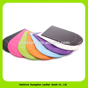 Customised promotional faux leather mouse mat pad with wrist rest 16025