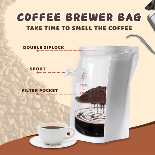 Kaltes Brew Nuable-to-Go-Beutel-Beutel Custom Affeable Coffee-to-Go-Packung imütiger Kaffee-zu-Go-Tasche